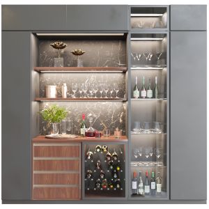 Wardrobe With Bar And Alcohol