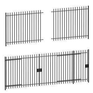 Metal Fence With Wicket And Gate
