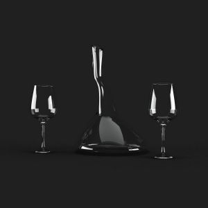 Wine Decanter And Wine Glass