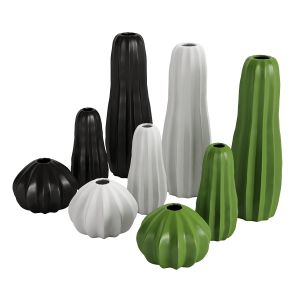 Stylized Ceramic Cactus Vases