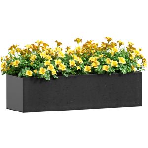 Window Box Pot With Yellow Flowers