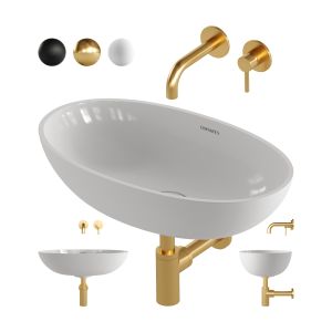 Shell Countertop Basin And Y Basin Mixer By Omnire