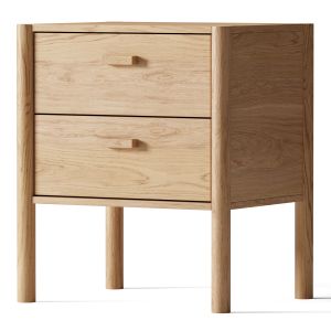 Double Axel Timber Bedside Table