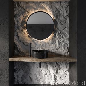 Bathroom Rock Wall02