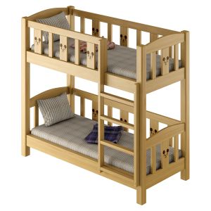 Double Solid Wood Childrens Bed