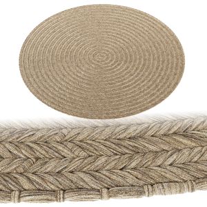 Rope Wicker Circle Carpet