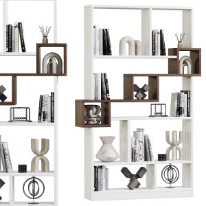 Andree Bookcase With Accent Shelves