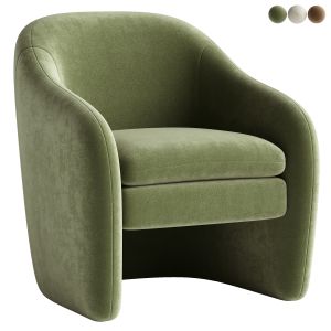Zella Faux Shearling Fabric Accent Arm Chair