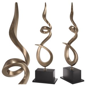 Twisted Flame Modern Floor Sculpture