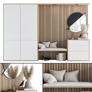 Hallway 10 - White And Wood Set
