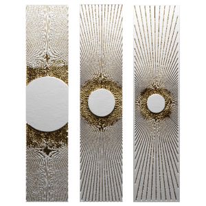 3d, Picture, White, Gold, Luxury Decor, Wall