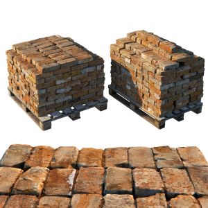 Pallets With Old Bricks