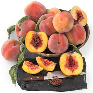 Bowl Of Peaches Fruit