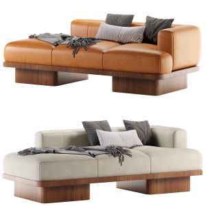 Serafin 81 Brown Leather Daybed