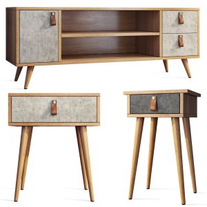 Tv Stand Nightstand Es Mob Betong By Vivense