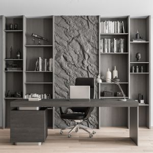 Boss Desk And Library - Office Furniture 284