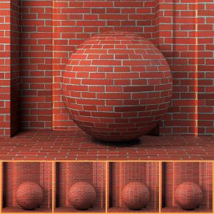(4k)(5 Patterns) Brick Wall Set 03-(seamless,pbr)