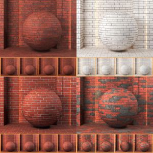 27 different (4k) (seamless, PBR) brick texture variations in the 9 assets collection Vol 1