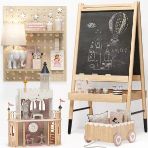 Crate And Barrel Wooden Easel Dollhouse And Decor