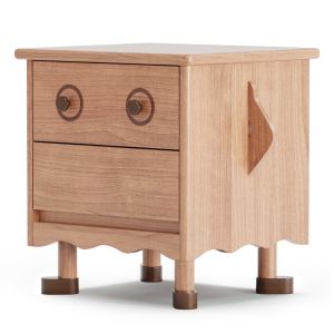 Wooden Robot Nightstand
