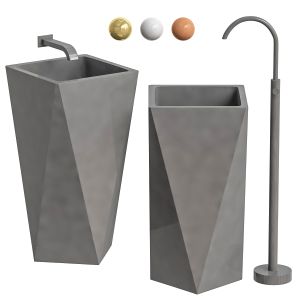 Contemporary Bathroom Sink With Pop-up Drain Metal
