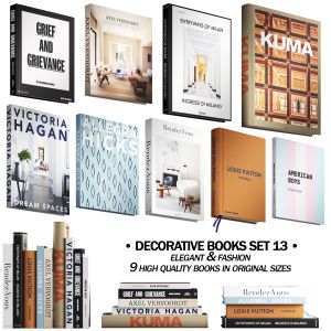 091 Decorative Books Set 13 Elegant And Fashion 01