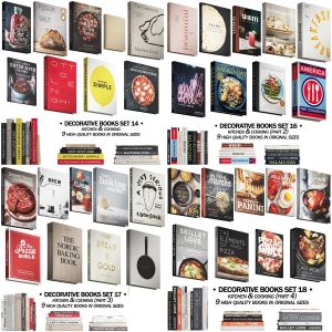 45 Decorative Books set 5 in 1 Kitchen books kit 30% off (5 for the price of 3,5 — 1,5 model for fre