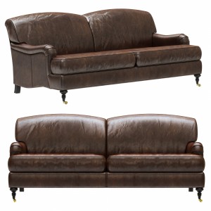 Restoration Hardware Barclay Leather 2-seat Sofa