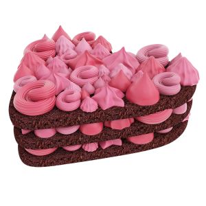 Heart-shaped Chocolate Cake With Pink Cream