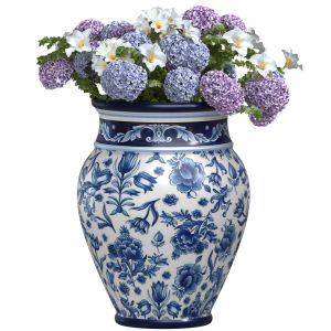 Beautiful Bouquet Of Flowers In An Italian Vase