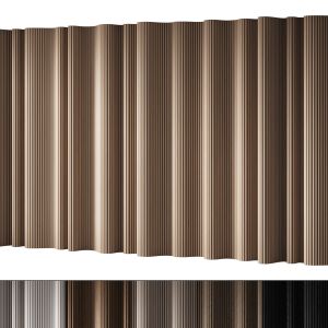 434 Wall Composition 15 Wave Fluted Wood Reeded 02