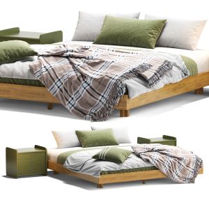 High Wood Platform Bed
