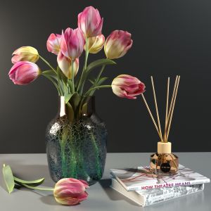 Decorative Set With Tulips