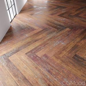Rustic wooden floor, worn out