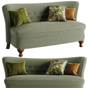 1st Dibs French Sofa Settee In Light Green Fabric