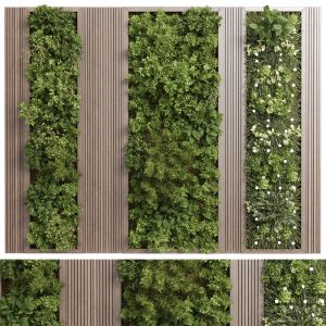 Vertical Wall Garden With Wooden Frame Green Wall