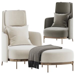 Tape Bergere Armchair With Footstool