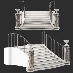 Staircase With Decorative Forging