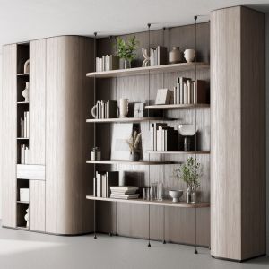 Cabinet Furniture - Wooden Shelves Decorative With