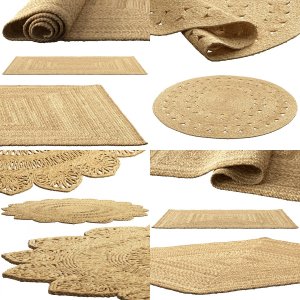 Collection of jute carpets x 18