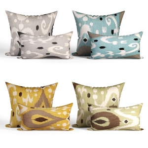 Decorative Pillows Dot And Bo_indah Ikat. Set 044
