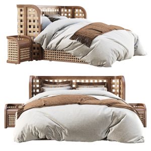 Sofia Rattan Double Bed
