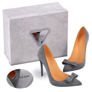 Gray Faux Suede Pump By Charm